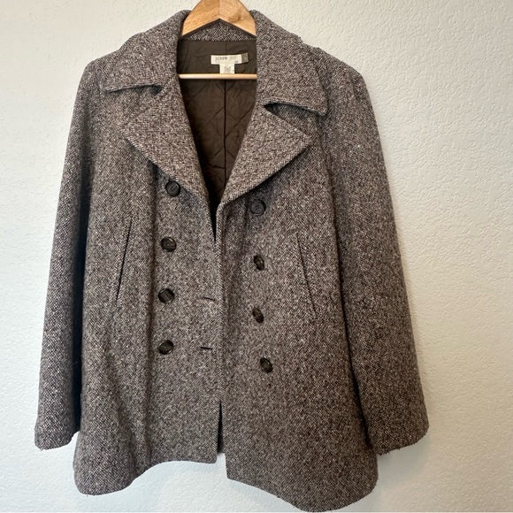 J Crew Tweed Double-Breasted Pea Coat - Picture 6 of 9
